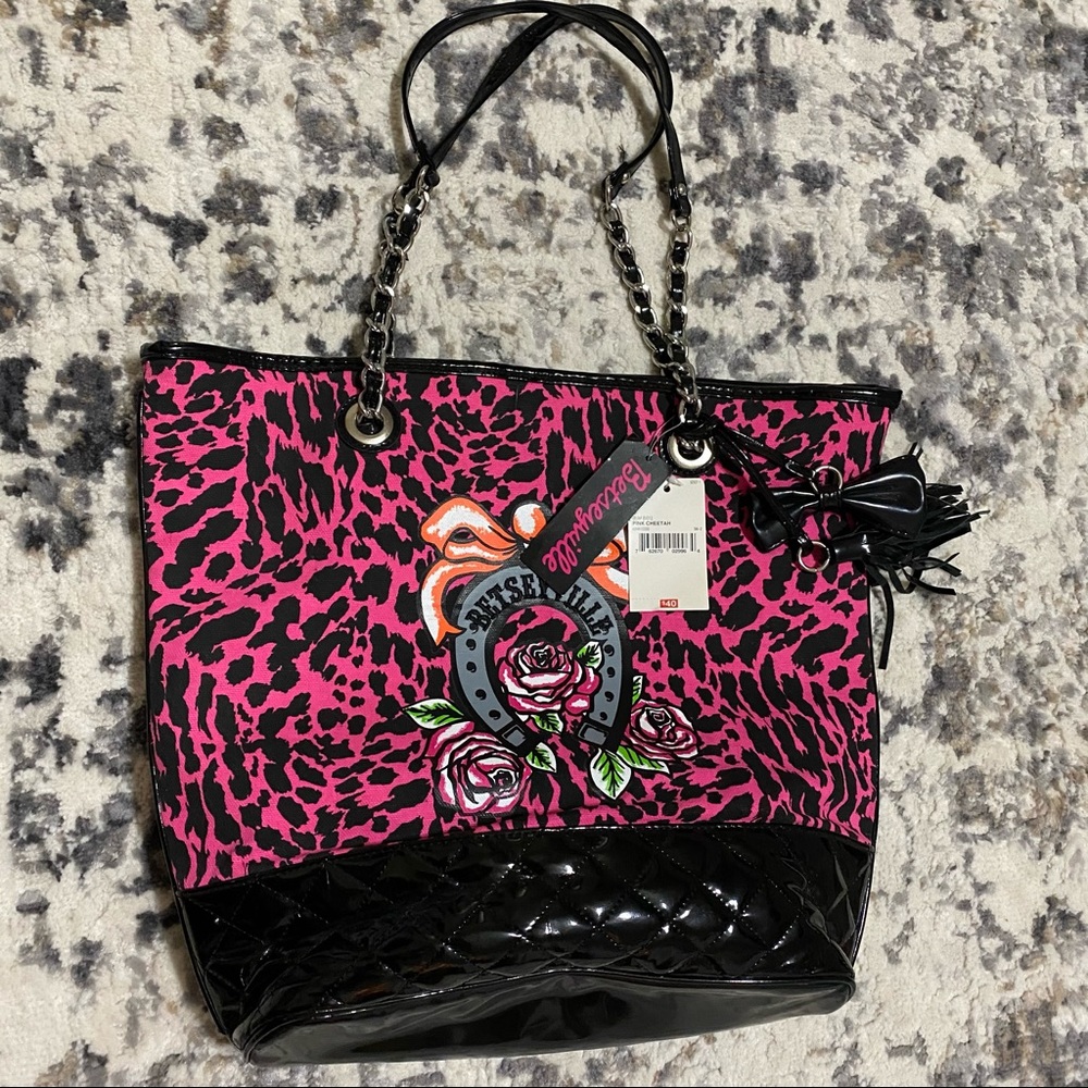 Betseyville pink cheetah print handbag